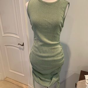 Lioness olive green scrunch up dress